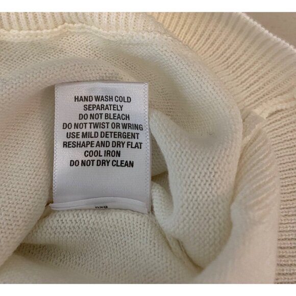 Roz & Ali Embellished Ivory Cardigan Sweater Faux Pearl Detail 3X - Picture 6 of 11